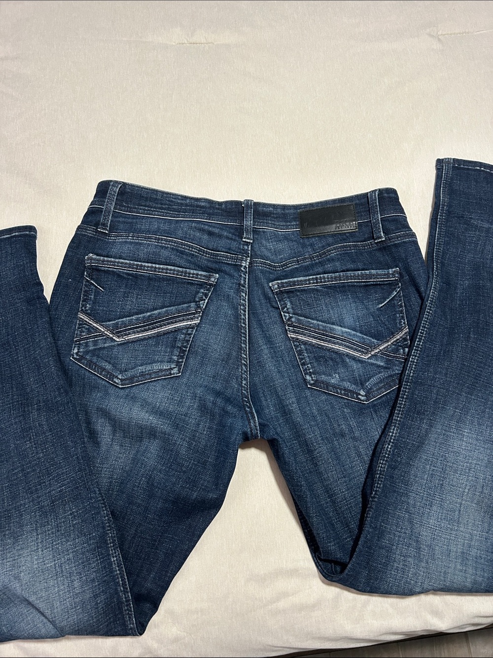 BKE Men's Blue Washed straight Jeans - Picture 3 of 3